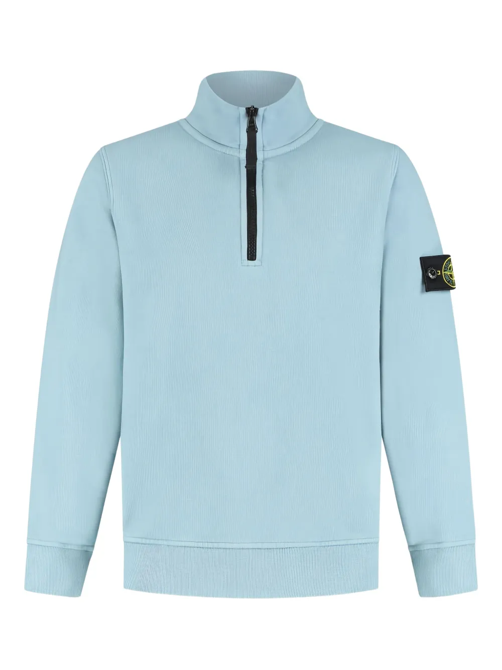 

Свободное худи с высоким воротником на молнии до половины Stone Island Junior, синий