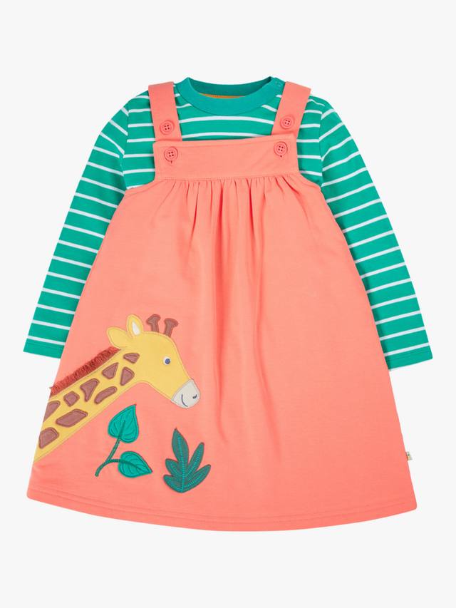 

Платье-сарафан для малышки пейдж и топ Frugi, цвет Cantalpeiguanabreton