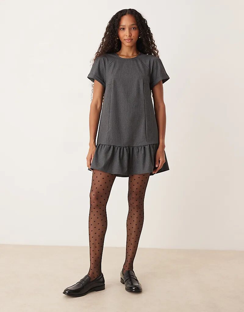 

Колготки в горошек ASOS DESIGN черного цвета с начесом