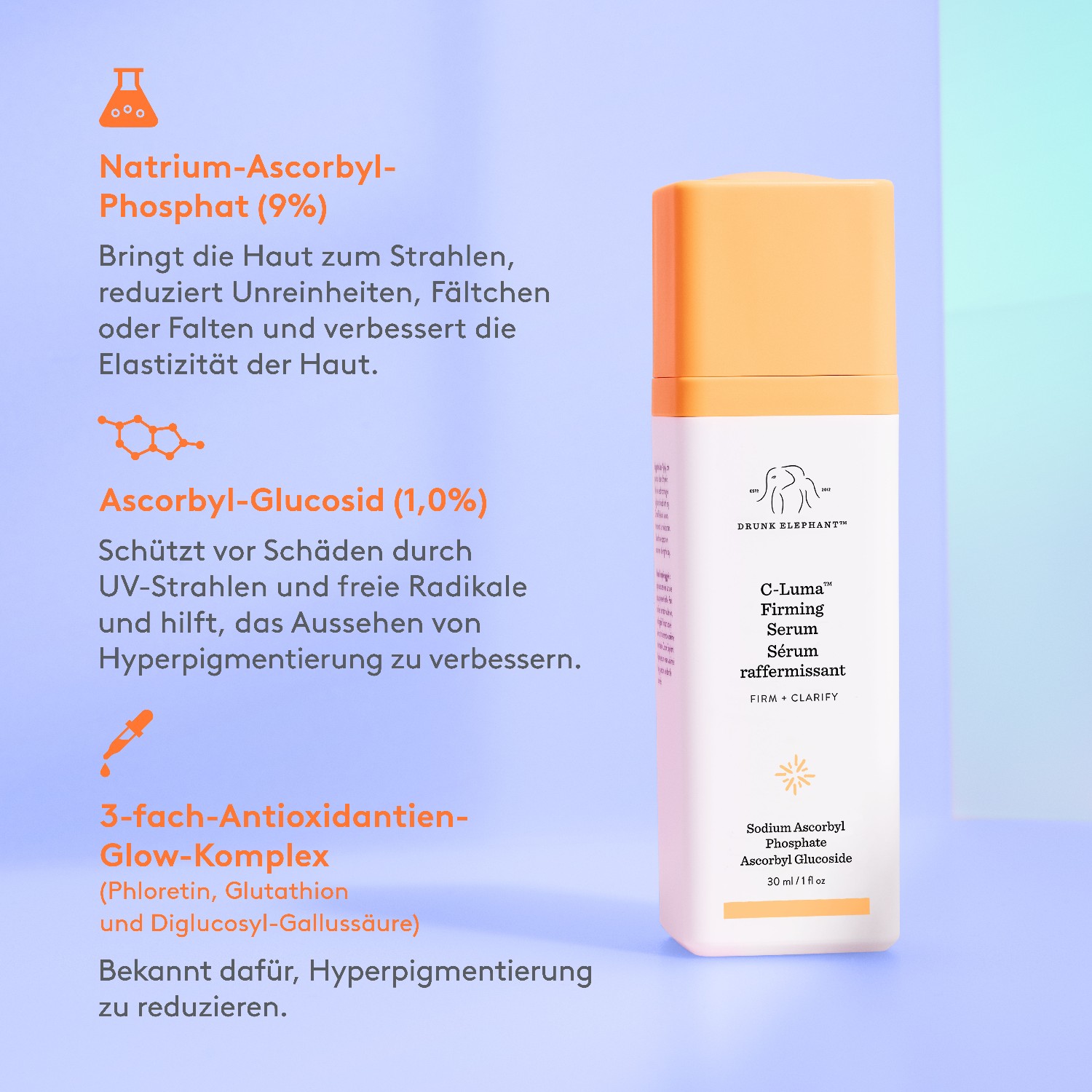 Сыворотка Drunk Elephant — Для лица c-luma hydrabright serum , объем, 30 мл — фото 4