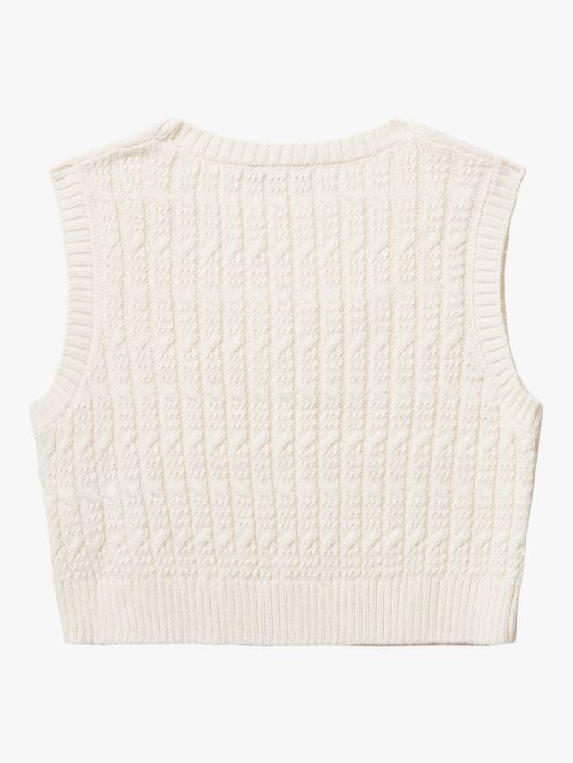Детский безрукавный жилет из хлопковой смеси Benetton, White — фото 2