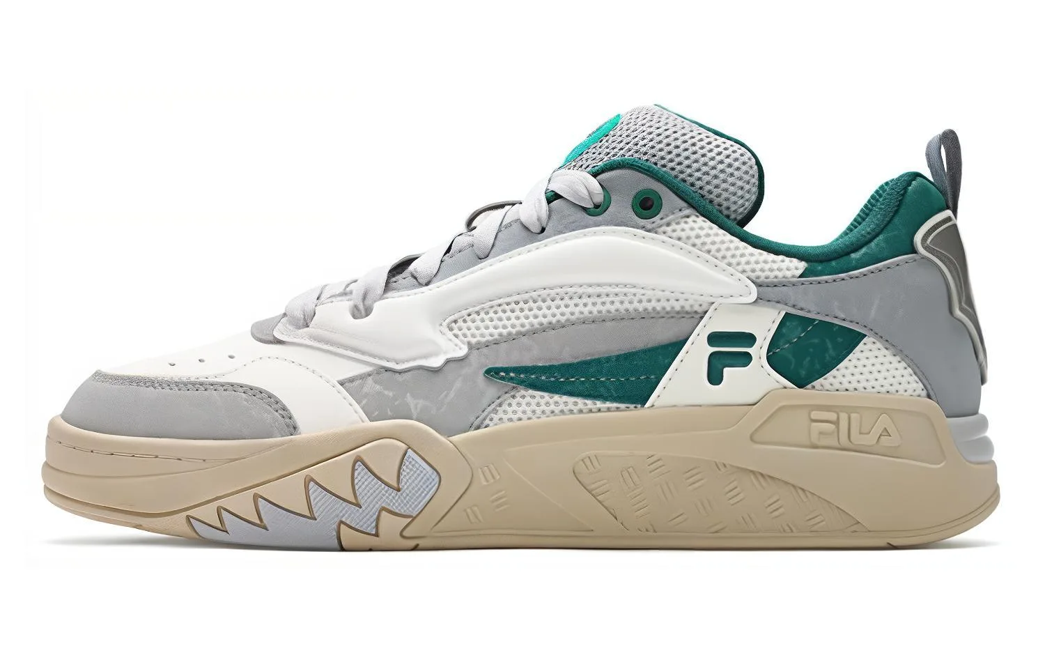 FILA Кроссовки баскетбольные мужские высокие винтажные серо-зеленые