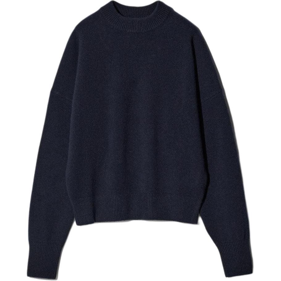 

Comptoir Des Cotonniers Collaboration FW25 вязаный свитер женский UNIQLO, синий