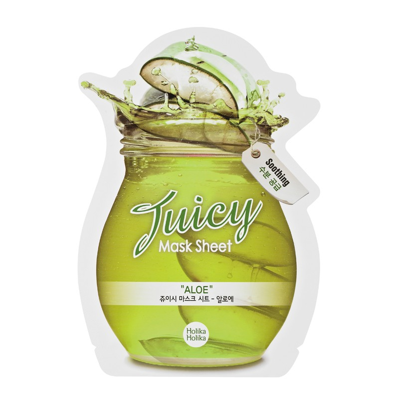 

Листовая маска с алоэ вера aloe juicy mask sheet Holika Holika, количество 1 шт.