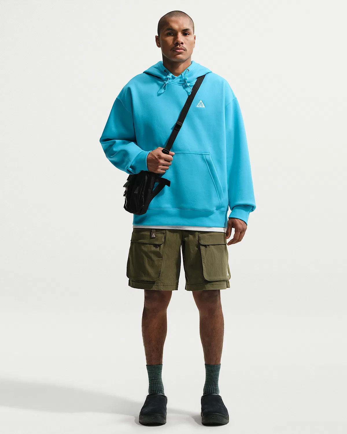 Пуловер худи Nike ACG "Tuff Fleece", Baltic Blue/Mink Brown/Summit White — фото 4