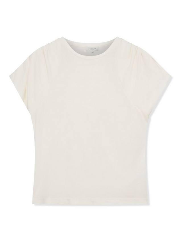 

Футболка с защипами на плечах из вискозы LENZING ECOVERO Ted Baker