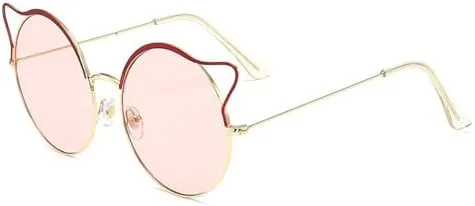 

Круглые солнцезащитные очки для женщин и мужчин, металлическая оправа, линзы из поликарбоната и смолы, стильные очки с защитой от УФ-излучения UV400 MTZJH, C3