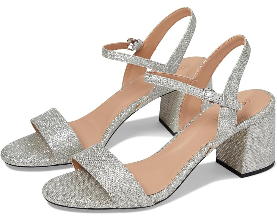 

Туфли Cole Haan Josie Block Heel Sandal 65MM, цвет Silvr Glitter Mesh