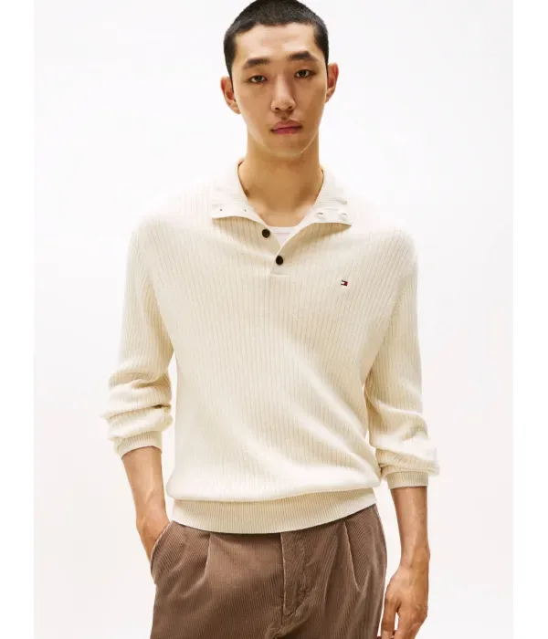 Свитер Пима regular fit Tommy Hilfiger, бежевый