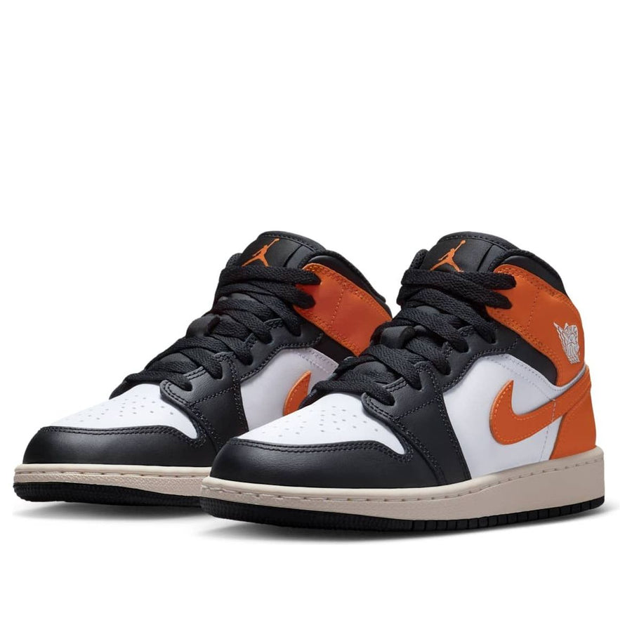 Кроссовки (GS) Air Jordan 1 Mid 'Shattered Backboard', оранжевый — фото 4