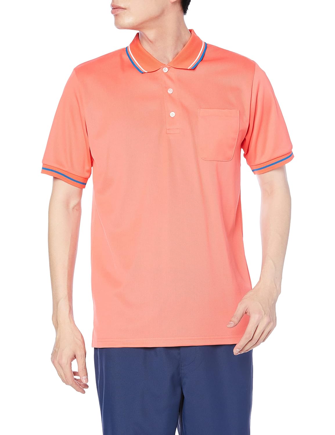 

Полосатая рубашка-поло 236-04 (оранжево-красная), размер 3L Kazen