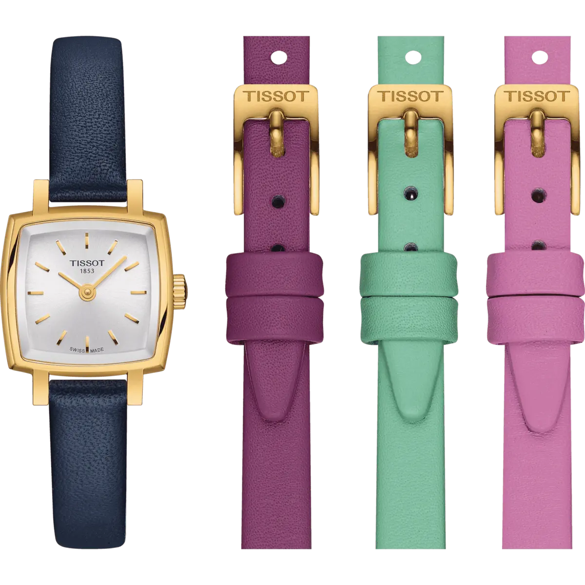 

TISSOT Часы Quartz Movement Women's Watch 20mm Silver Dial Stainless Steel PVD Coating Watch Case Leather Strap, Silver Dial