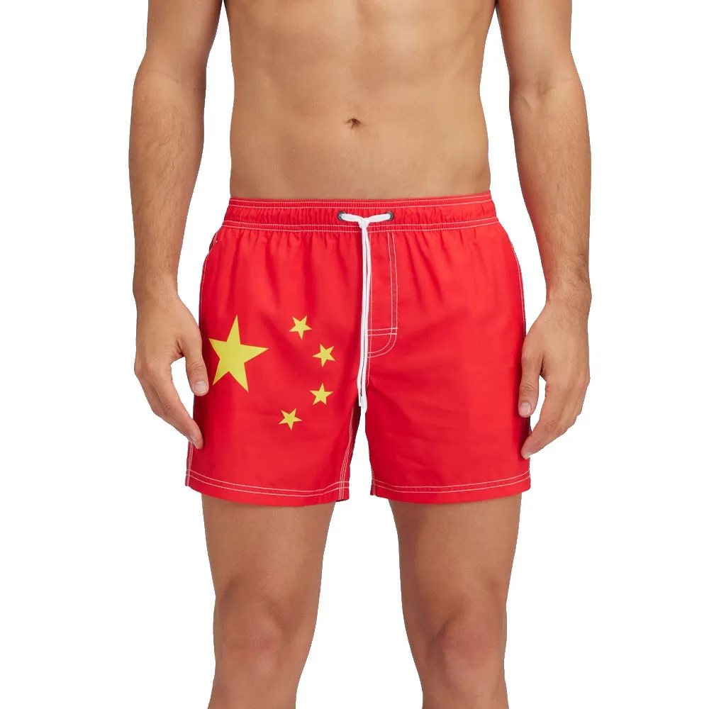 

Шорты для плавания Sundek Elasticated waistband recycled polyester repreve china flag, красный