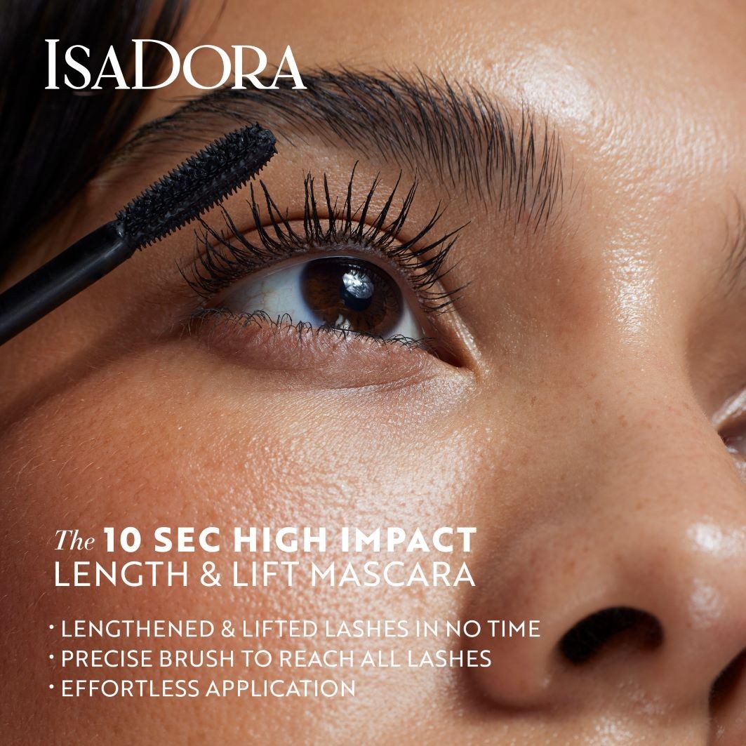 Тушь для ресниц the 10 sec high impact length & lift mascara Isadora, black — фото 4