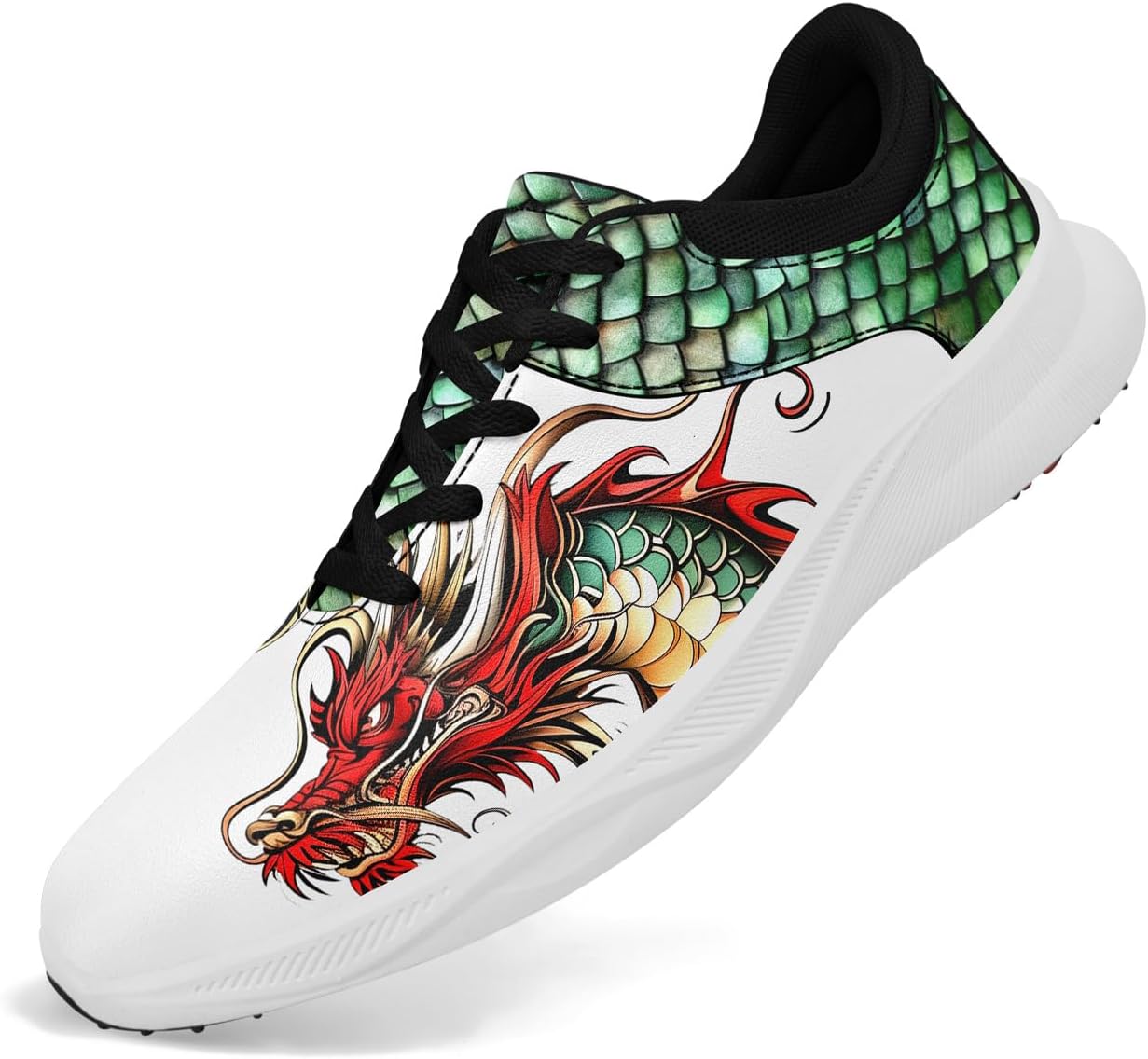 

Мужские гольф-туфли Dragon, спортивные кроссовки для гольфа без шипов, противоскользящие, с амортизацией, водонепроницаемые, для ходьбы, для женщин Coolcustomize, зеленый