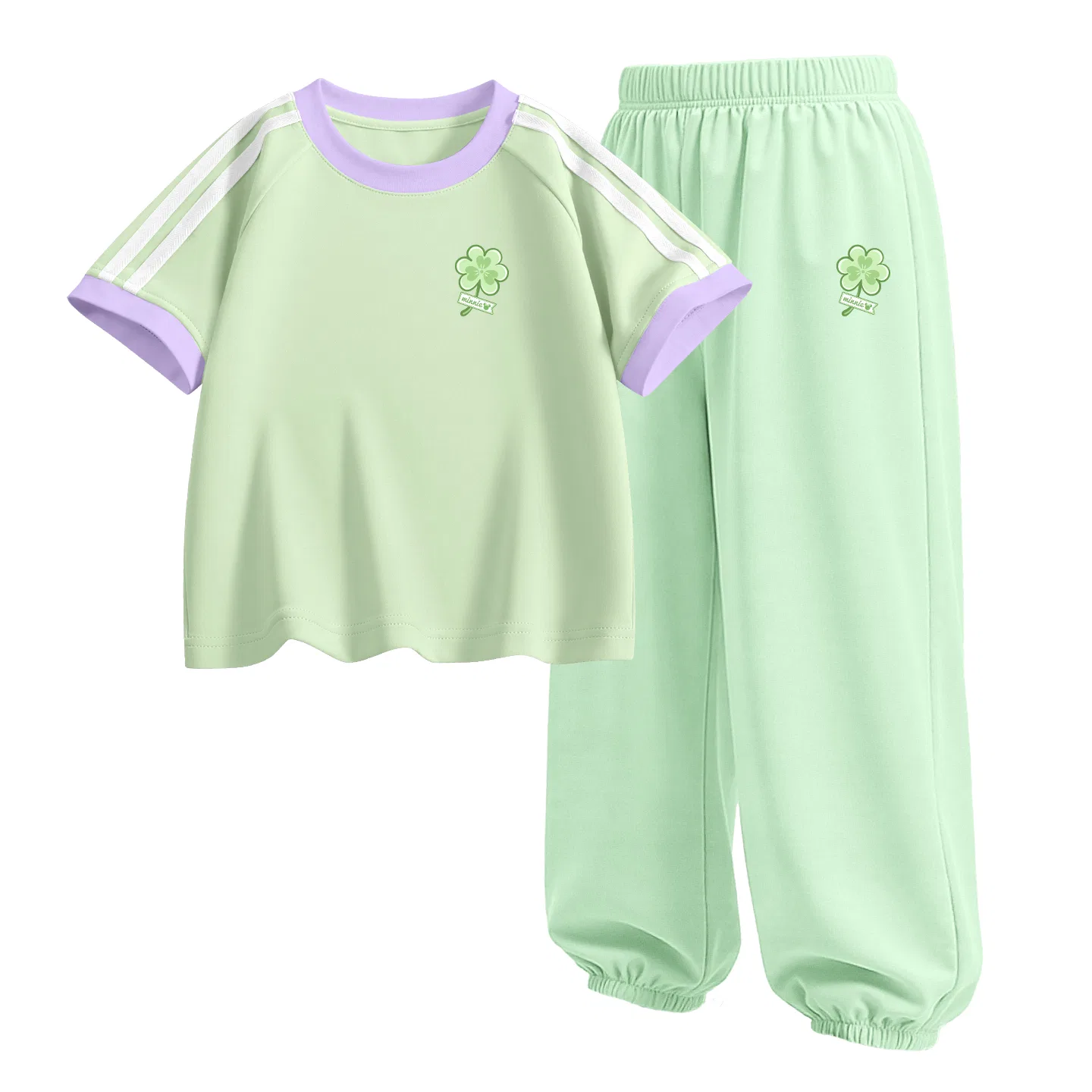 Детский спортивный костюм Casual Sportswear 2 Piece Set Disney, Di San Ye K Mousse Pink+Di San Ye K Green Grape