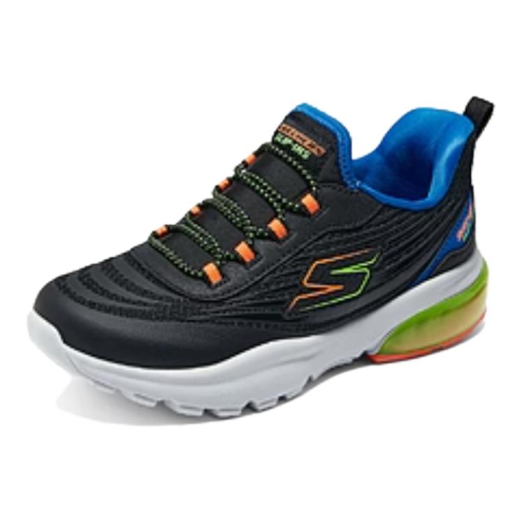 Skechers Kids Детские кроссовки для бега с низкой амортизацией и дышащими вставками для мальчиков, черные, для детей от 3 до 7 лет — фото 2