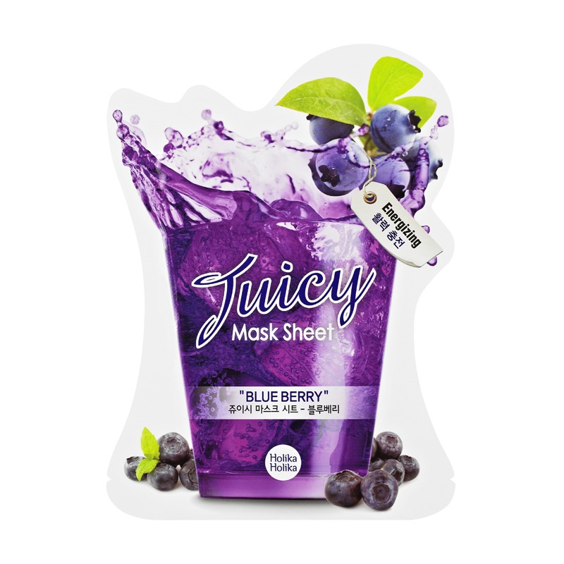 

Тканевая маска с экстрактом черники blueberry juicy mask sheet Holika Holika, количество 1 шт.