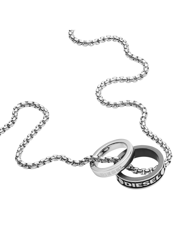 

Diesel Колье Logo Rings из серебра