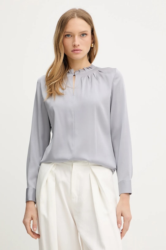 

Шелковая блузка Boss, фиолетовый