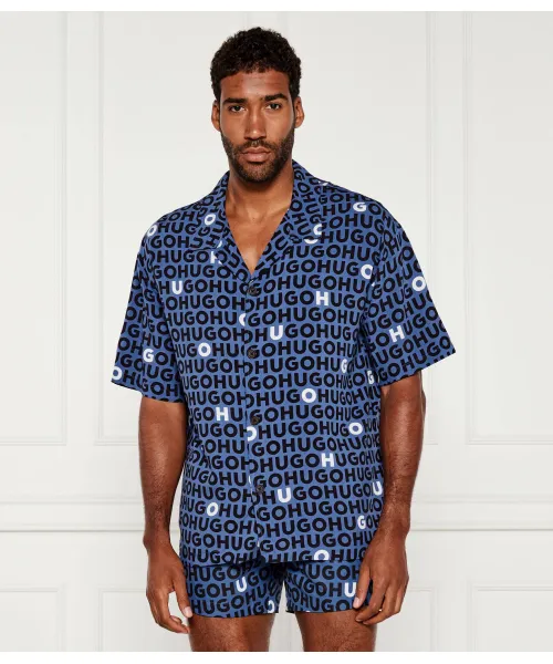 

Рубашка Relaxed fit Hugo Bodywear, синий