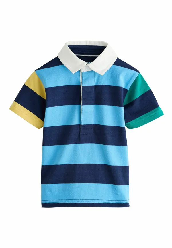 Рубашка-Поло для регби с коротким рукавом стандартного кроя Next, Blue Navy Stripe