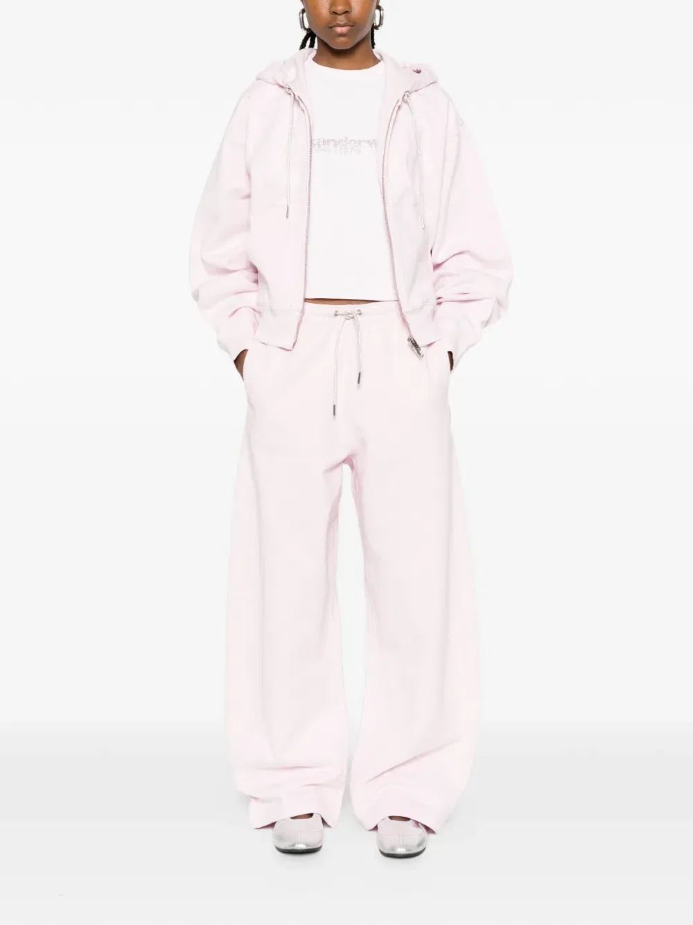 Толстовка на молнии Alexander Wang, розовый — фото 2