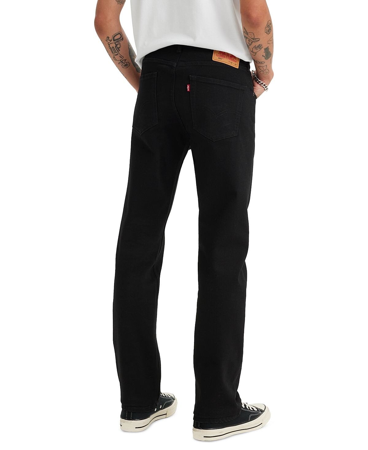 Мужские джинсы Levi's 506 Comfort Straight, черный — фото 2