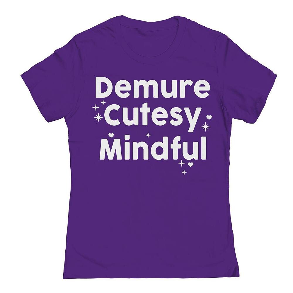 

Детская/женская футболка Demure Cutesy Mindful Graphic, цвет Purple Rush