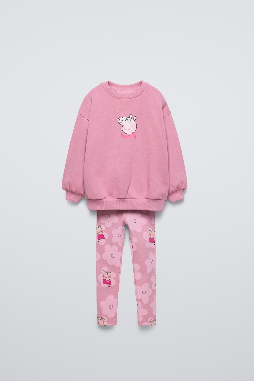 

Свитшот и леггинсы peppa pig co-ord ZARA, розовый