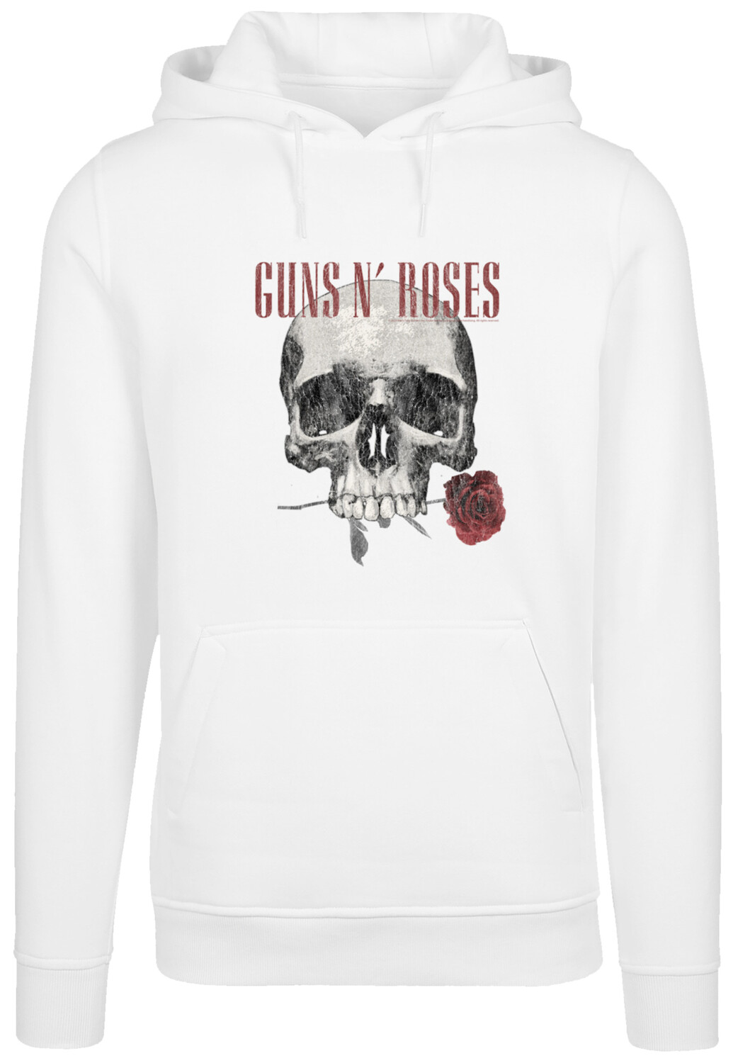 

Пуловер F4NT4STIC Hoodie Guns 'n' Roses Flower Skull Rock Musik Band, белый