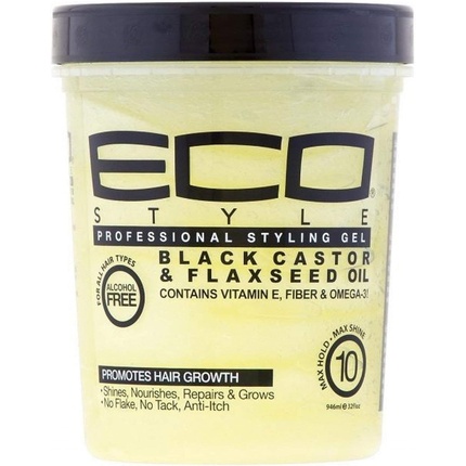 

Eco Styler Черный гель с касторовым и льняным маслом, 32 унции Ecoco