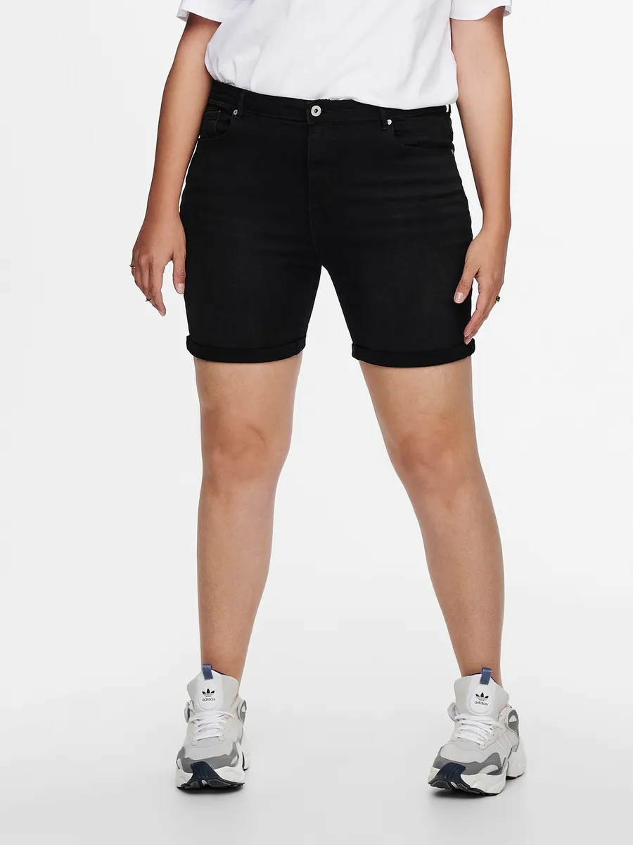 

Джинсовые шорты ONLY CARMAKOMA "CARLAOLA HW SHORTS AZG573 DNM", черный