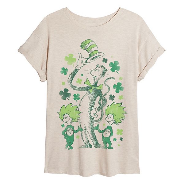 

Футболка Juniors' The Cat in the Hat Clovers Dr. Seuss