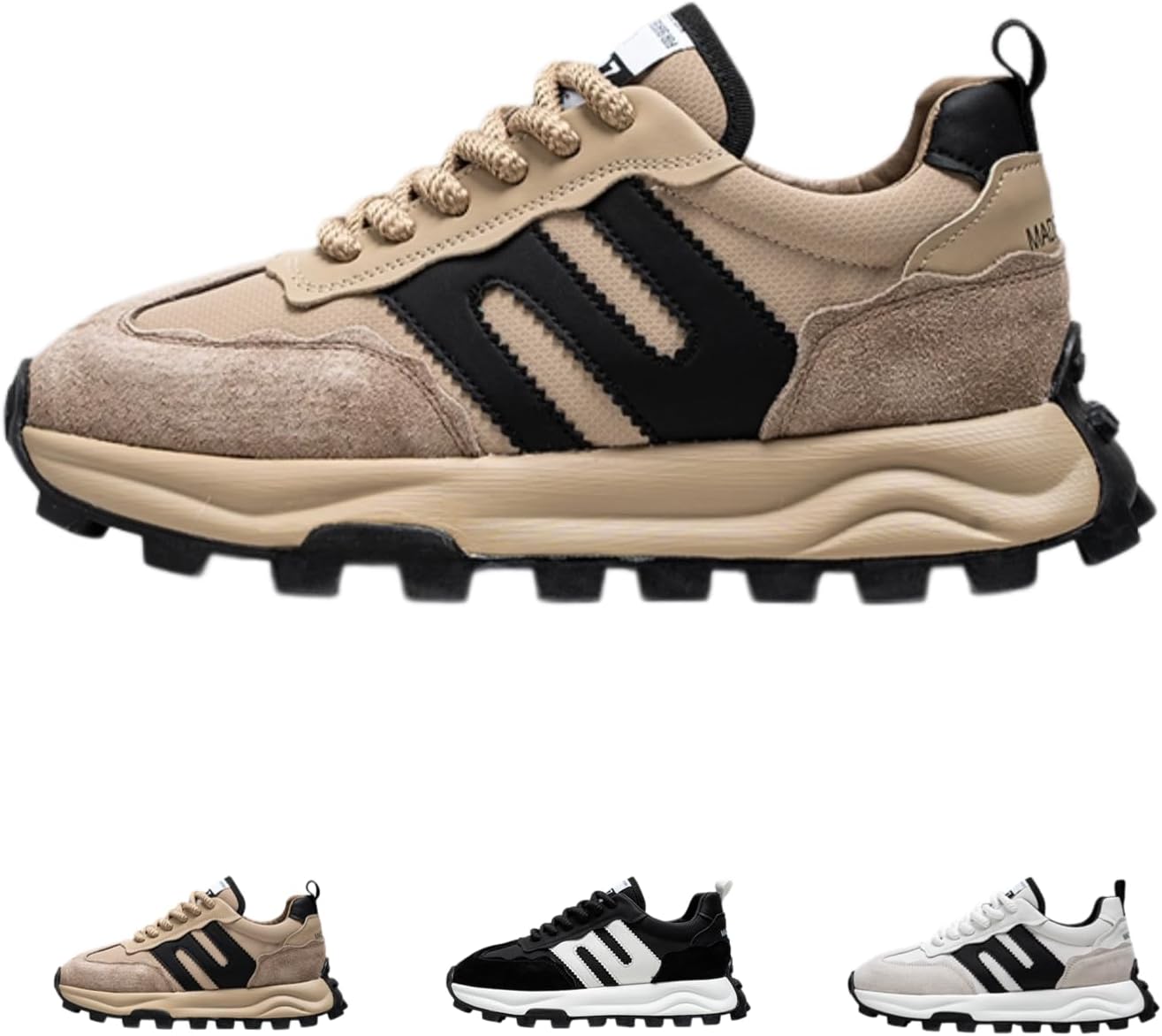 

MACEFIL Массивные кроссовки для мужчин, модные платформенные туфли, подошва толщиной 4 см, кроссовки на шнуровке, повседневная спортивная обувь для мужчин, хаки