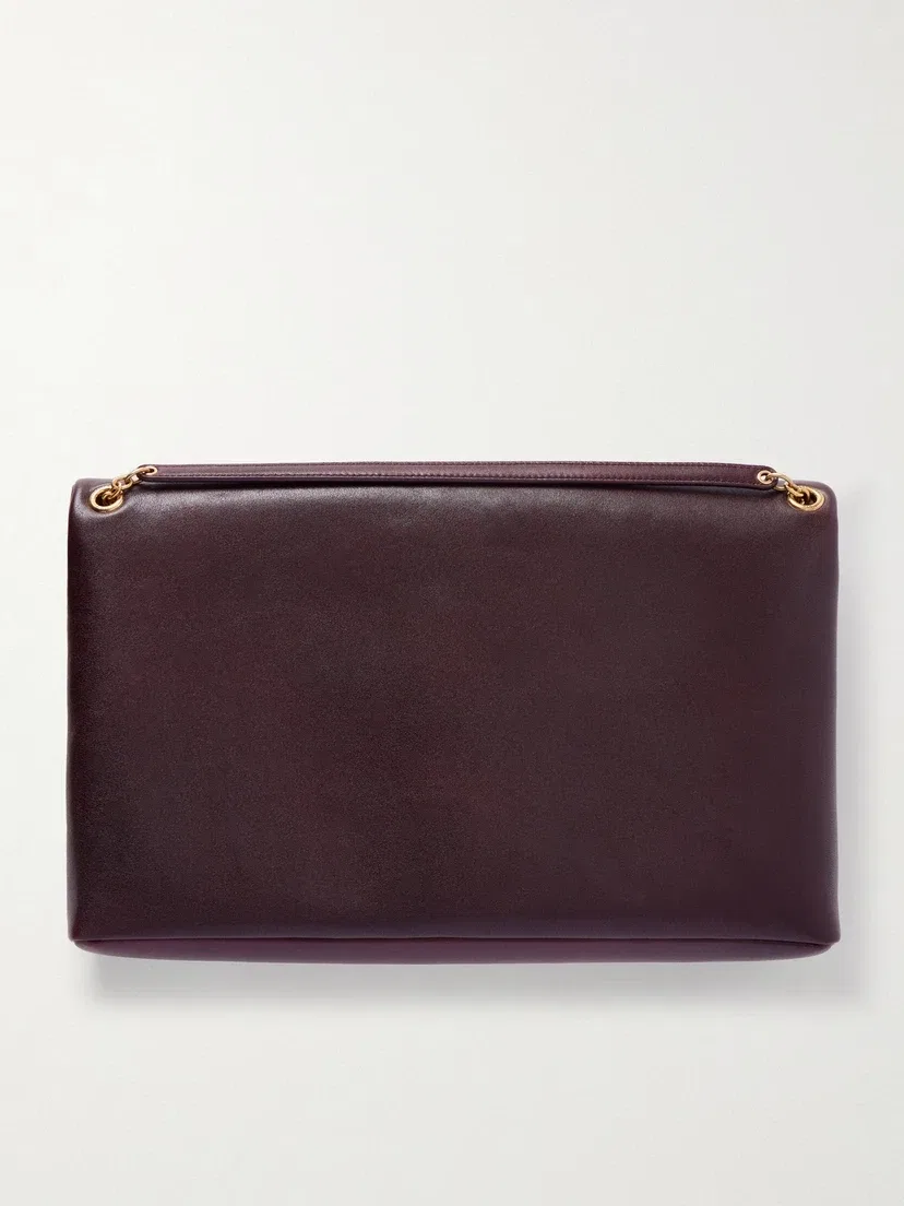 Кожаная сумка через плечо Cassandre XXL Envelope SAINT LAURENT, бордовый — фото 4