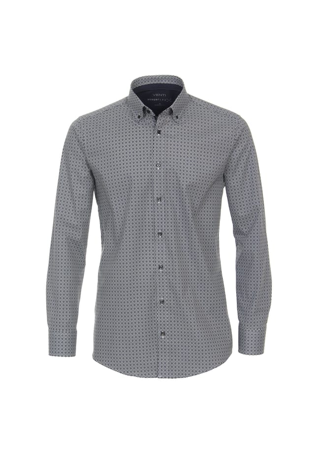 

Рубашка с деловым принтом современный крой Venti, синий