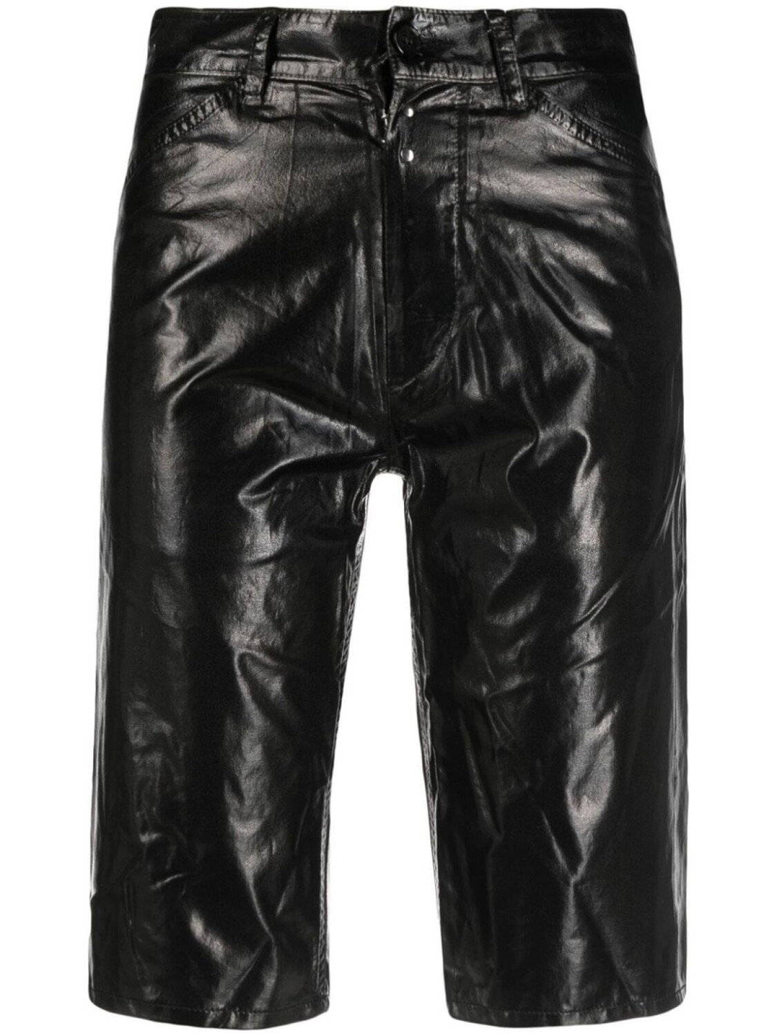 

MM6 Maison Margiela ламинированные шорты, черный