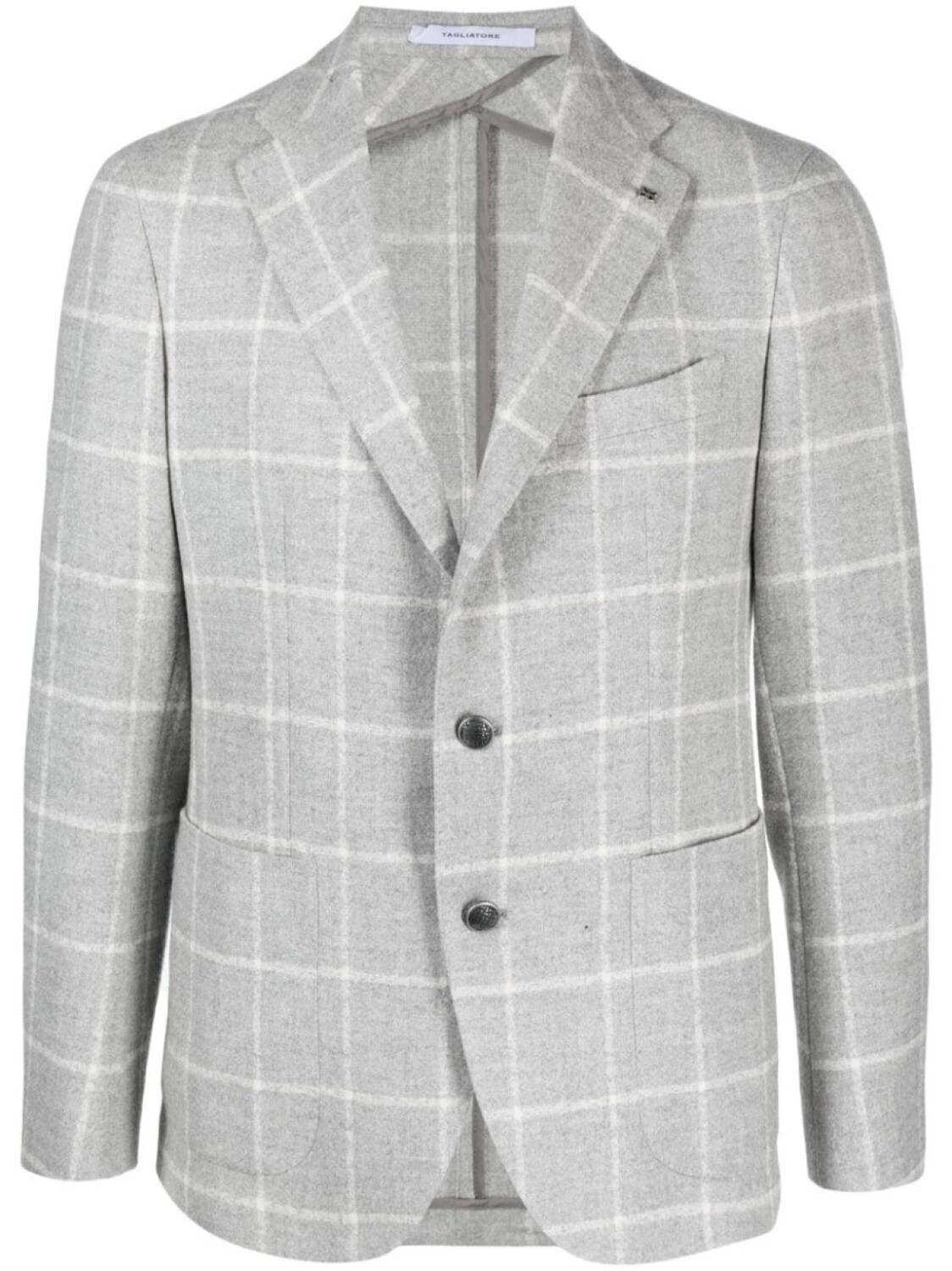 

Tagliatore однобортный пиджак в клетку Windowpane, серый