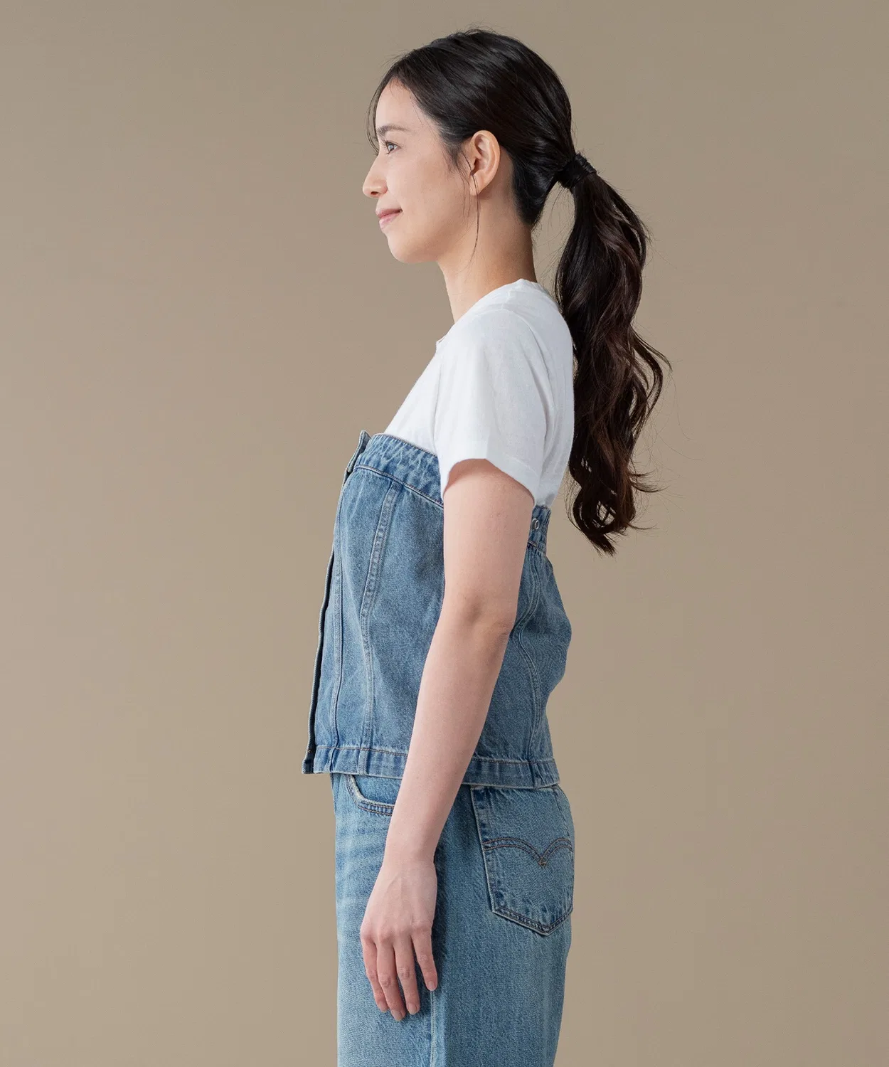 Джинсовый жилет-трансформер Levi's 2WAY, индиго — фото 2