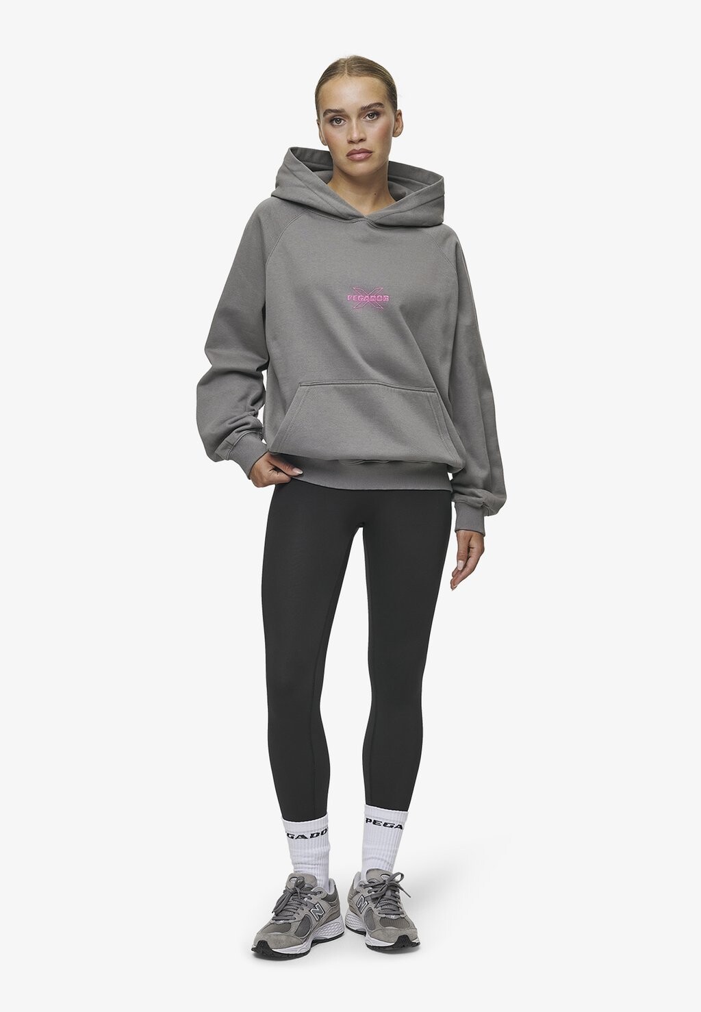 

Толстовка BELLY OVERSIZED HOODIE Pegador, серый деним