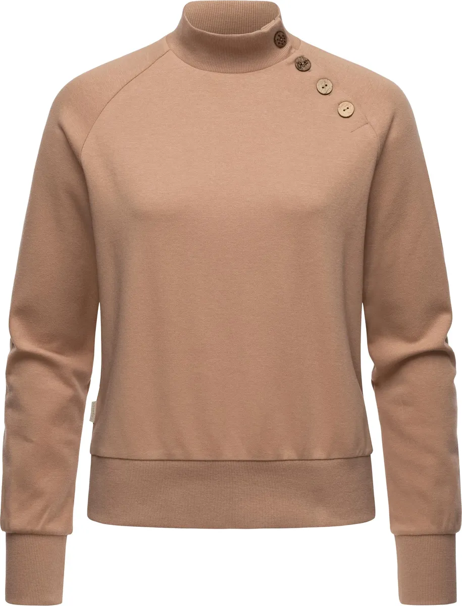 

Толстовка Ragwear "Majjorka Solid", женская рубашка с длинными рукавами, ребристыми манжетами и декоративными пуговицами, бежевый