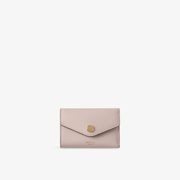 

Складной кожаный кошелек для нескольких карт Mulberry, розовый