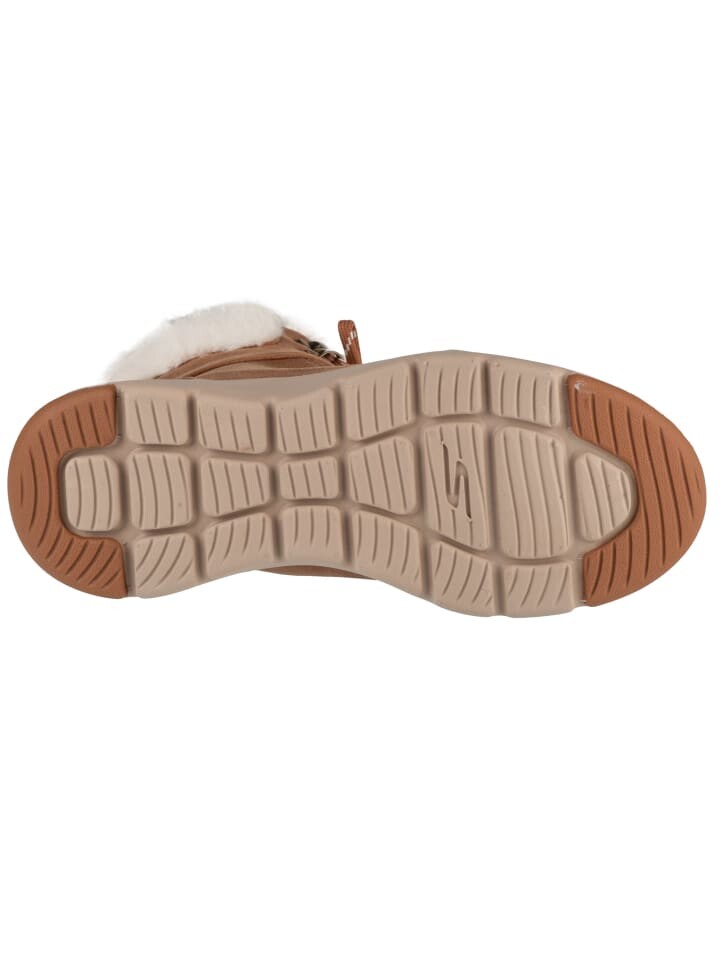 Ботинки женские Skechers On-The-GO Glacial Ultra из искусственного материала зимние, коричневый — фото 4