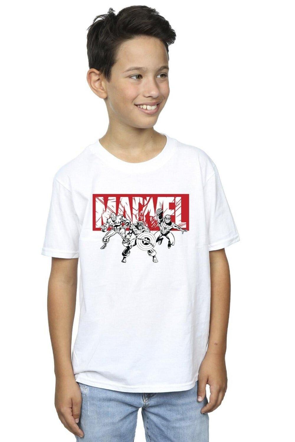 

Футболка группы героев комиксов Marvel, белый