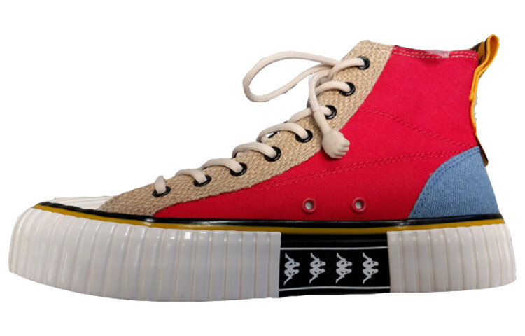

Кеды Kappa One Piece Canvas Shoes Unisex High-Top Red Blue Brown