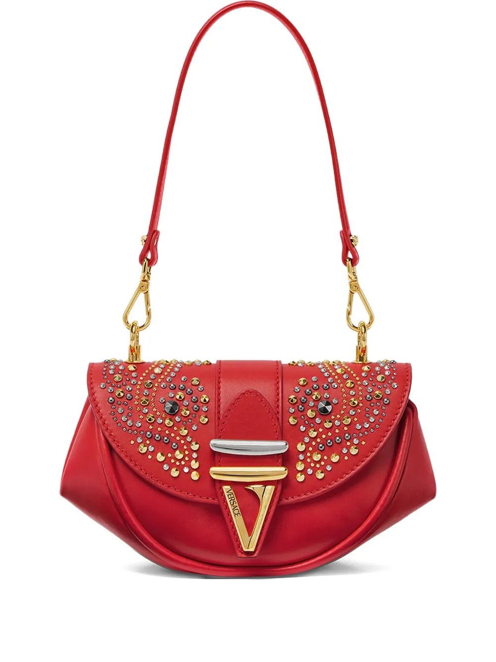 

Сумка на плечо Virtus с кристаллами VERSACE, красный
