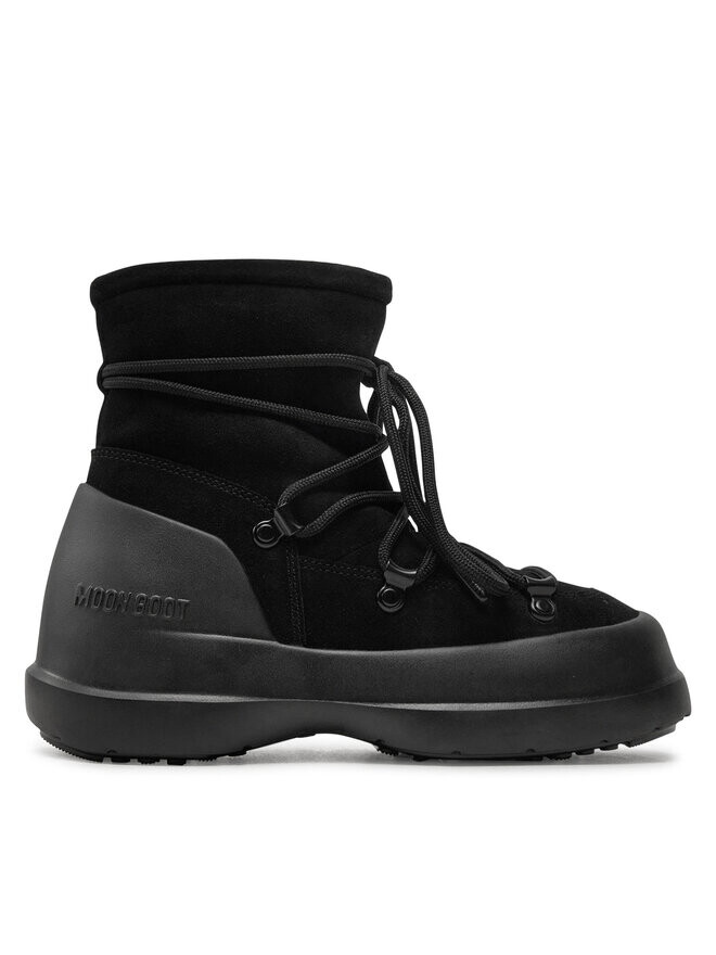 Зимние ботинки женские Moon Boot комбинированные, черный