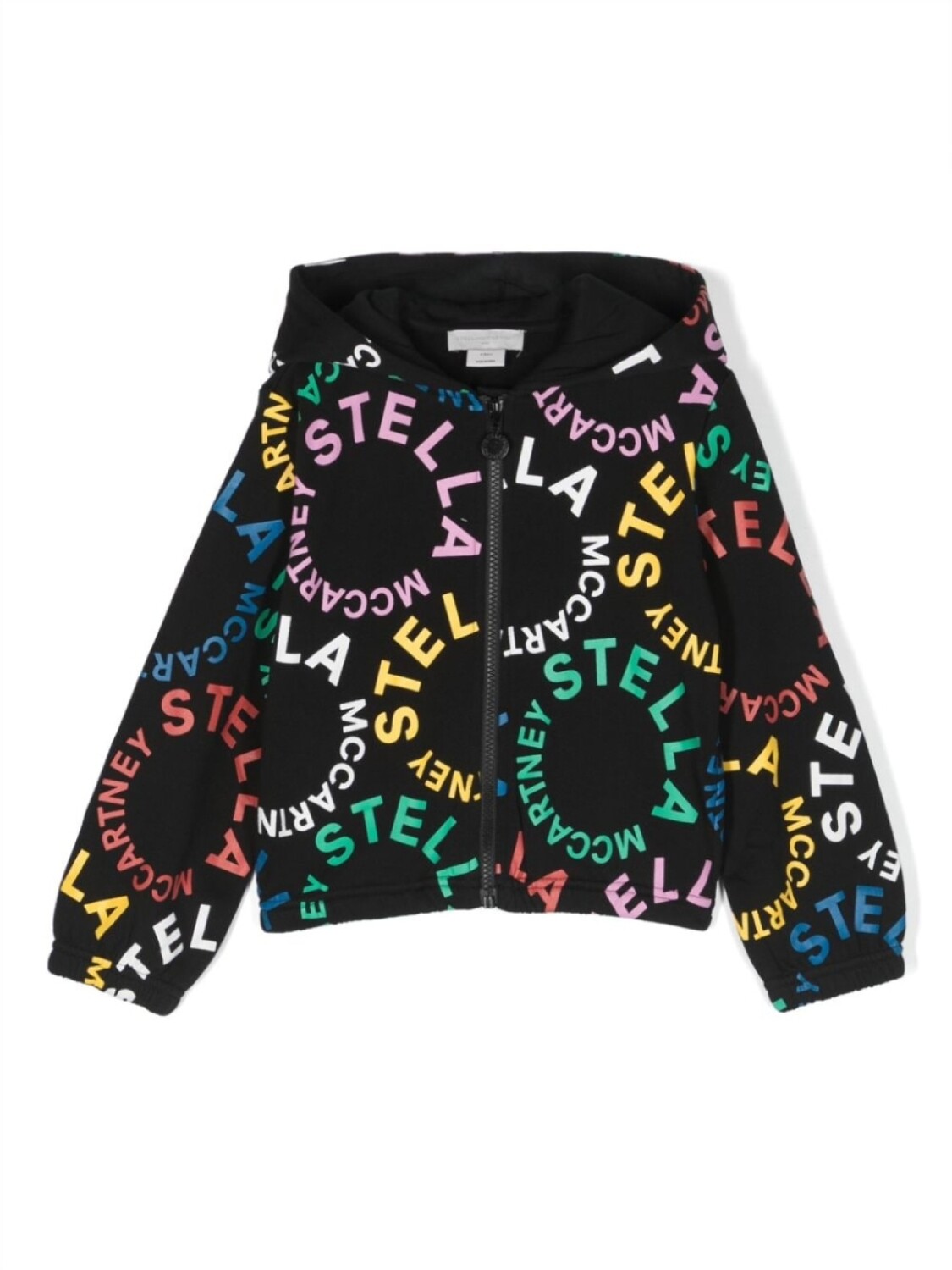 

Stella McCartney Kids куртка с капюшоном и логотипом, черный
