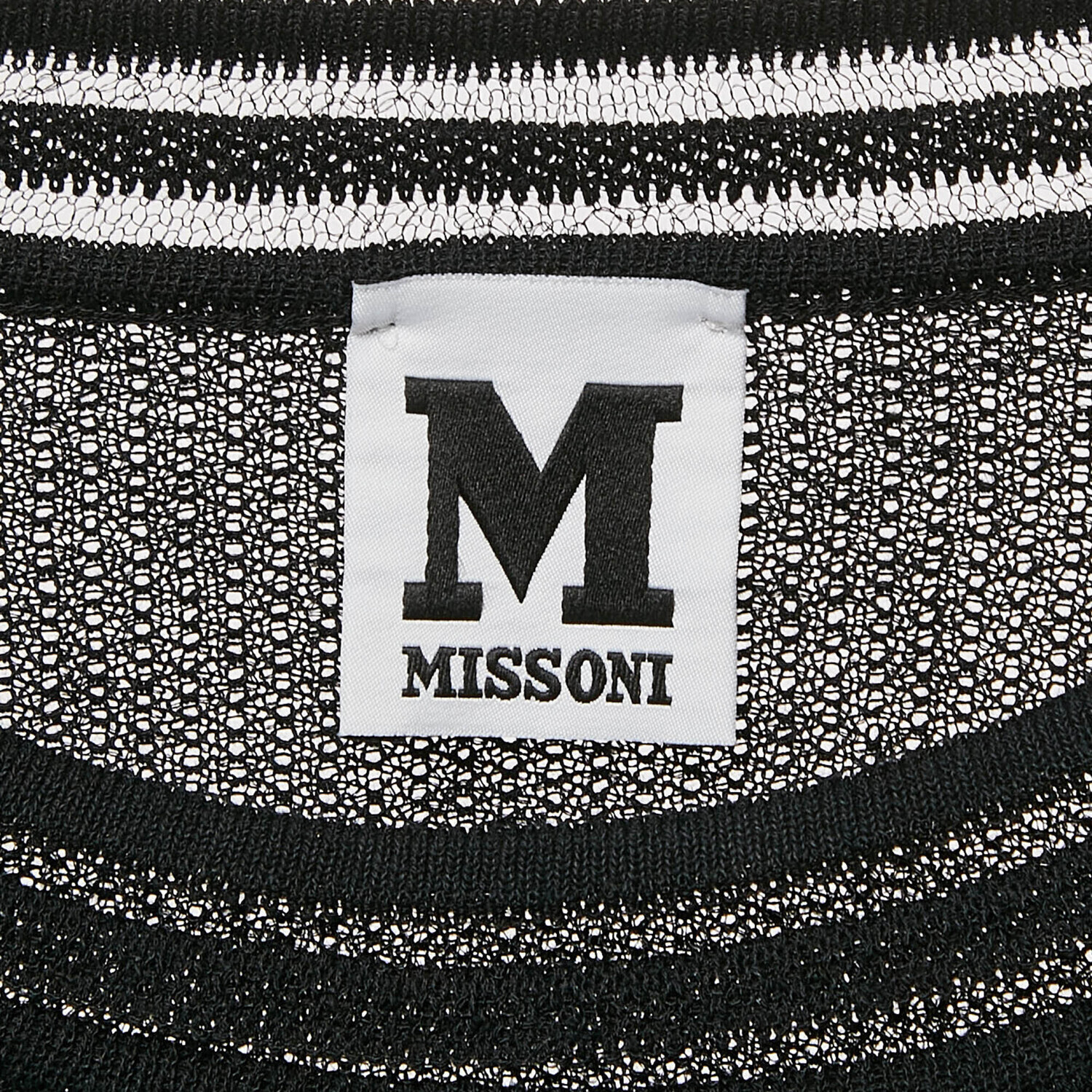 

M Missoni Черный вязаный топ с цветочным принтом и расклешенными рукавами